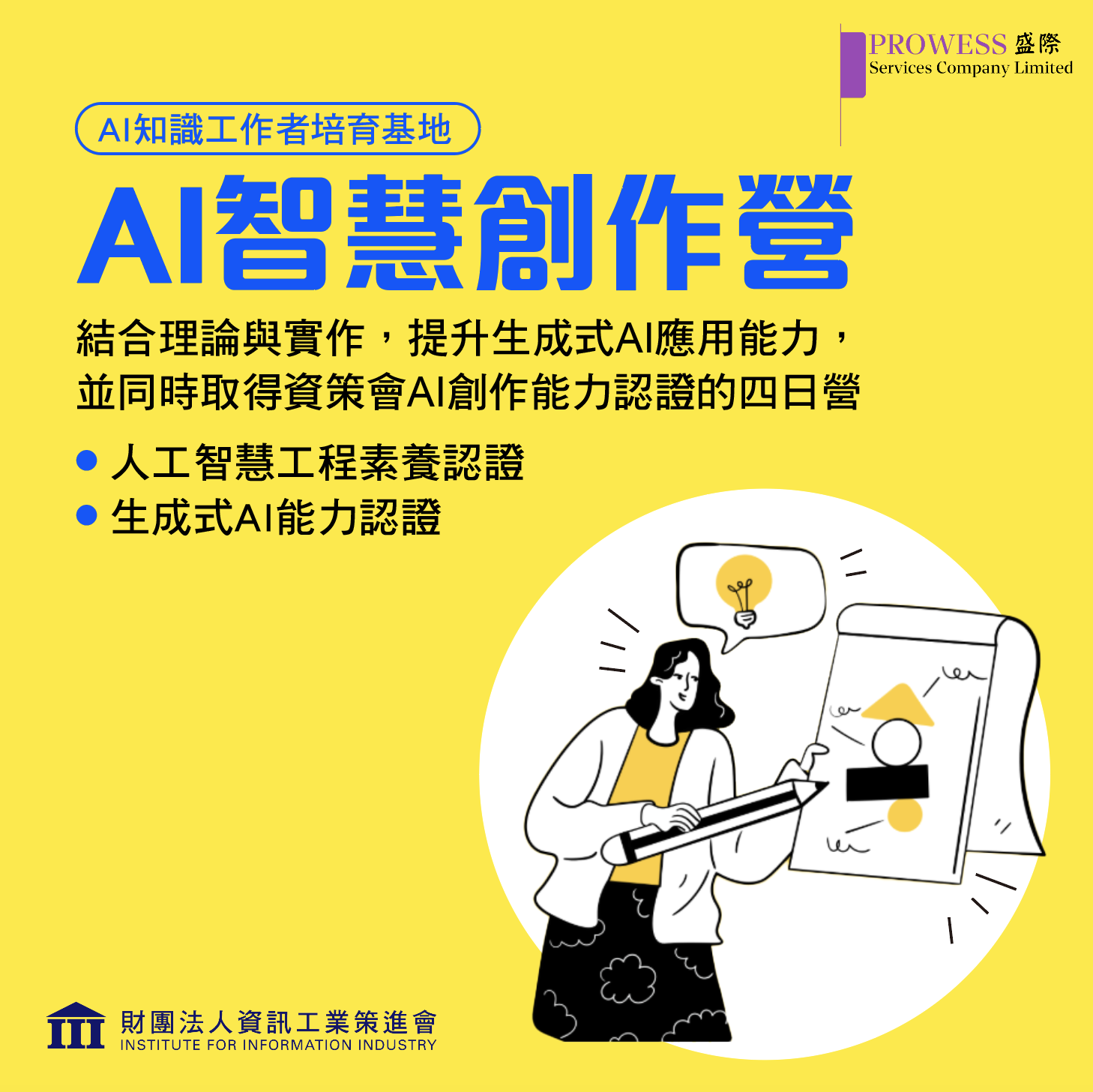資策會-AI智慧創作營 (4天課程)pic 資策會-AI智慧創作營 (4天課程)pic