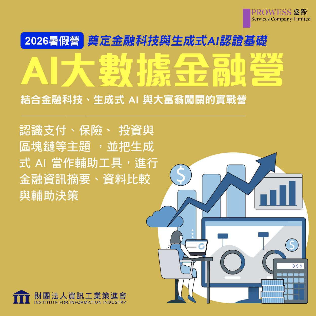 資策會-AI大數據金融營 (4天課程) 早鳥優惠 $14,000img